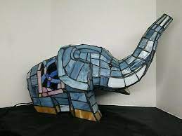 tiffany style stained glass elephant