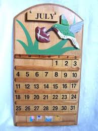 Vintage Wooden Perpetual Calendar Wall