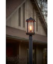 Kichler Lighting Barrington Distressed Black And Wood Post Light 17 85 In H Farmhouse Goals