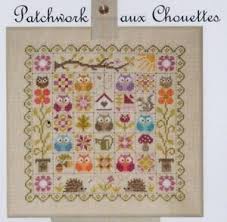Details About Patchwork Aux Chouettes Owls Cross Stitch Chart Jardin Prive