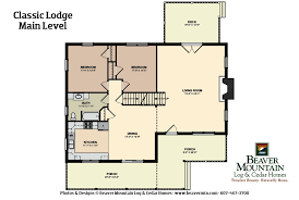 Classic Lodge Model Log Home Floor Plan