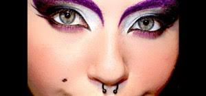 how to apply a crazy purple eye makeup