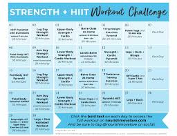 30 Day Advanced Strength Hiit Workout Plan Nourish Move Love