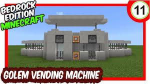 More water isn't necessary but you will need a 5x5x5 how to make a conduit block. Dual Golem Vending Machine Bedrock Edition Minecraft Tutorial Minecraft Tutorial