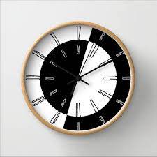 Black And White Wall Clock Clock With