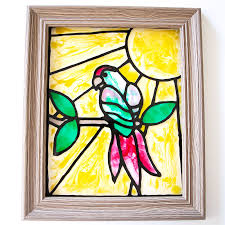 easy diy faux stained glass suncatcher