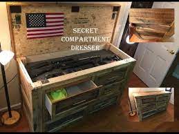 Build this gun storage idea. Secret Gun Compartment Dresser Youtube