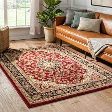 well woven barclay medallion kashan red