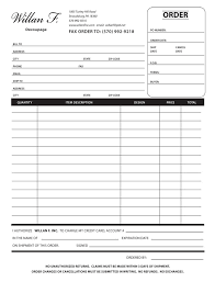 Customer Order Form Template