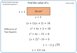Forming Solving Quadratic Equations