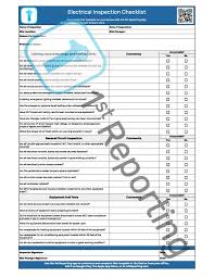 electrical inspection checklist 2023
