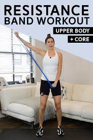upper body core resistance band workout