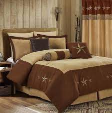 Lone Star Brown Suede Leather Comforter
