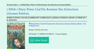 Just when you thought j.k. Harry Potter Und Die Kammer Des Schreckens German Edition Pdf Google Drive