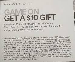 Check spelling or type a new query. Cheap Ass Gamer On Twitter 10 Simon Mall Visa Gift Card With 50 Gamestop Gift Card Purchase Via Simon Malls Https T Co J5zcmkd7sw