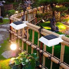 solar powered garden landscape fence
