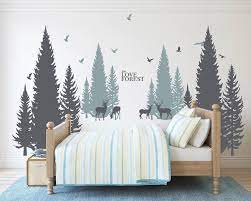 Pine Tree Forest Wall Decals Tree