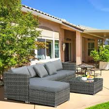 pcs rattan outdoor garden furniture set