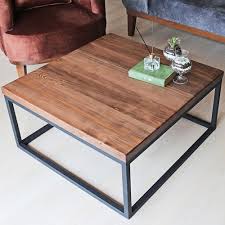 Solid Wood Square Coffee Table Cube