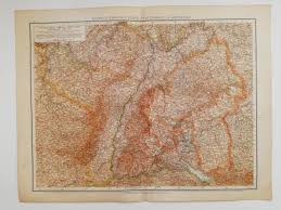 Los controles a la derecha animan el mapa. Mapa Elsass Lothringen Baden Wurttemberg 1893 7560566693 Allegro Pl