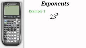ti calculator tutorial exponents you