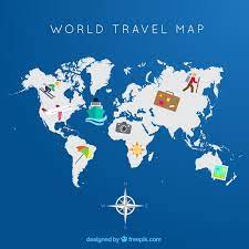 premium vector world travel map