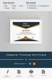 Computer Training Certificate Template 66277