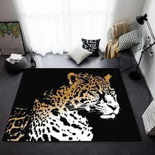black and white print area rug 4