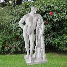 Hercules 60cm Marble Resin Garden Statue