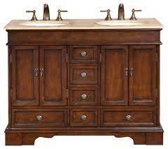 48 inch small brown double sink