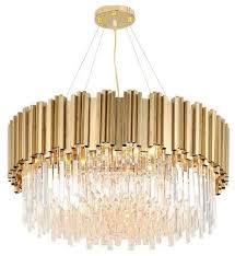 8 Light 24 K9 Crystal Gold Chandelier By Morsale Contemporary Chandeliers By Luxhomedecor
