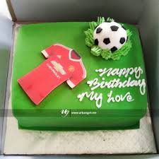 Inigo turner, design director at adidas, said: Cake With Green Background Manchester United Jersey And A Football