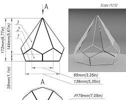 Geometric Terrarium Pattern Glass