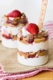 peanut er and jelly greek yogurt parfaits layers of strawberries jif natural creamy peanut