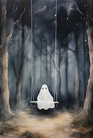 ghost on swing ghost painting