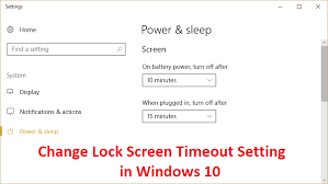change lock screen timeout setting in