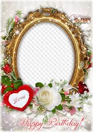 happy birthday love frame png png image