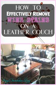 remove wine stains on a leather couch
