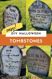 how to make diy halloween tombstones