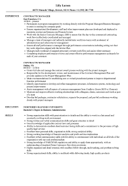 Contracts Manager Resume Samples Velvet Jobs