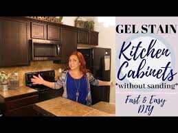 gel stain kitchen cabinets without