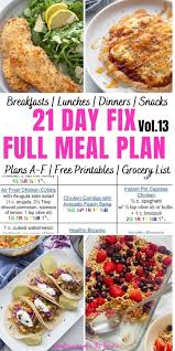 21 day fix meal plan vol 13 all meals