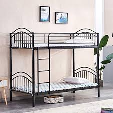 You're spoiled for choice with our double bed frame range! Homesailing Eu Metal Bunk Bed Frame Can Split Into 2 3ft Beds Single Bed Loft Bed With Ladders And Safety Guardrail High Bed Twin Sleeper For Kids Children And Adults Black Amazon Co Uk
