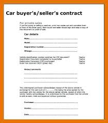 Used Vehicle Sales Agreement Template Car Contract Free Auto Motor