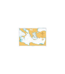 British Admiralty Nautical Chart 4302 Mediterranean Sea Eastern Part