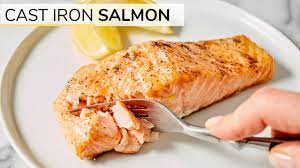 cast iron salmon crispy skin salmon
