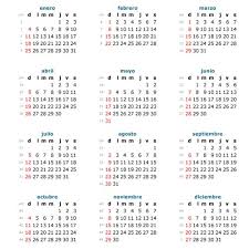 Calendario 2015 En Español Plantilla Gratis Interlinkeo