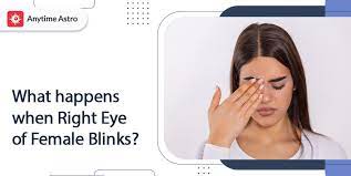 right eye blinking for female astrology