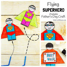 Free Flying Superhero Fathers Day Craft Template Kids Craft Room