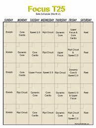 pdf t25 workout calendar month 2